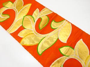 アンティーク　唐草模様織り出し袋帯（着用可）